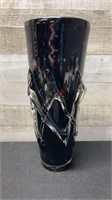 Large Blown Glass Vase 13.5" Tall