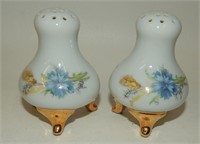 Bone China Footed Blue Floral Shakers