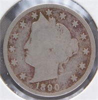 1890 Liberty Nickel.