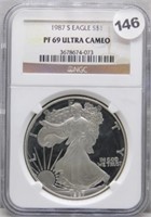 1987-S Eagle Proof 69 Ultra Cameo NGC.