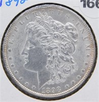 1898 Morgan Silver Dollar, Nice Luster.