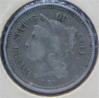 1865 3 Cent Nickel.