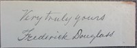 Frederick Douglass cut signature signed