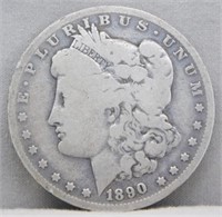 1890-O Morgan Silver Dollar.