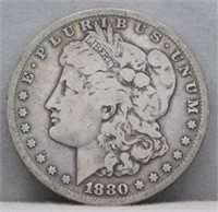 1880-S Morgan Silver Dollar.