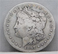 1897-S Morgan Silver Dollar.