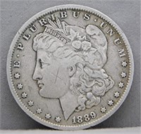 1889-O Morgan Silver Dollar.