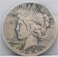1924-S Peace Silver Dollar.