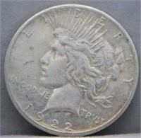 1922-S Peace Silver Dollar.