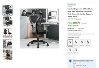 E8579   Ergonomic Office Chair High Back Black