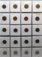 (20) Hard to Find Cents Includes: (5) Indian Head