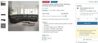 W4006 6-Pc Gray Leather Power Reclining Sectional