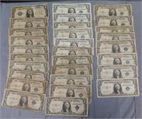 (29) $1 US Silver Certificates.