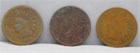 (2) 1864 and 1866 Indian Head Cents.
