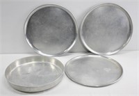4 pc Assorted Stainless Steel Pizza Pans