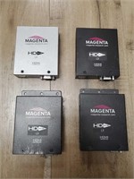 LOT OF 4 - MAGENTA HD-ONE HDMI TRANSMITTERS USED