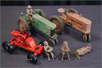 3 Toy Tractors (2 Antique Cast Metal)