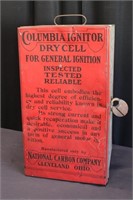 Columbia Ignitor Tin Display Box w/Brass Lock