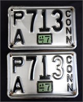 Pr. 1947 Connecticut License Plates