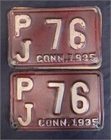 Pr. 1935 Connecticut License Plates