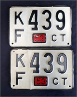 Pr. 1953 Connecticut License Plates