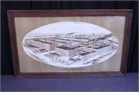 Framed Print of the Diamond Rubber Co. in Akron