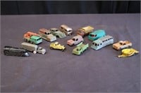 14 Miniature Antique Metal Toy Vehicles