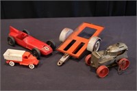 Marx Wind-Up Dozer & 3 Toy Vehicles