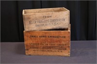 Two Antique Wooden Shipping Boxes