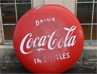 48" Diameter Metal Coca Cola Button Sign