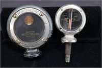 Two Antique Boyce Universal Made Moto Meters