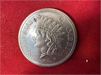 1851 INDIAN HEAD DOLLAR COUNTERFEIT COIN