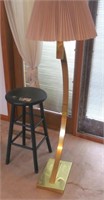 Floor lamp and stool