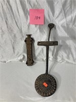 Vintage Cast Iron Top Lock & Carriage Step