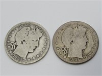 1895 O & S BARBER HALVES: