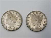 1883 WITH CENTS & WITHOUT CENTS V-NICKELS:
