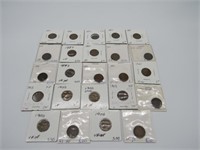 24 INDIAN HEAD CENTS - VF/XF: