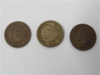 (3) DIFFERENT 1864 INDIAN HEAD CENTS: