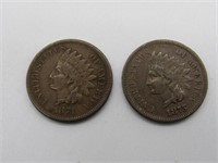 1874 & 1875 INDIAN HEAD CENTS: