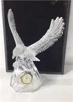 Vintage Crystal Eagle Desktop Clock U16A