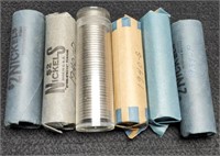 (6) Rolls Jefferson Nickels: