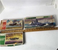 3 VintageModel Kits:2 Planes & 1 Ship U9C