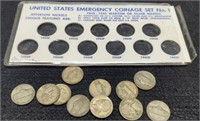 (11) Silver War Nickels