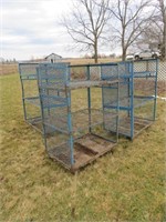 3 Steel shelves, on wheels, 44 x 60 x 30 in