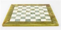 Green and White Onyx Chessboard