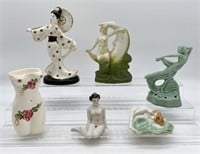 6 Art Deco Porcelain/Ceramic Nudes/Women