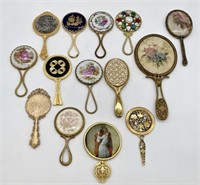 lot of 14 Victorian Style Hand Mirrors