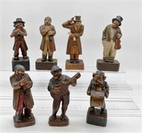 lot of 7 Wooden Figure Carvings
