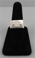Men's Sterling Harley Davidson ring .56ozt