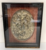 Framed Cast Crucifixion Picture
